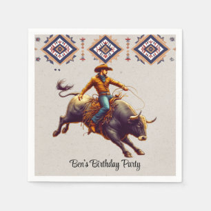 Guardanapo De Papel Festa de aniversário Aztec Bull Cowboy Ocidental