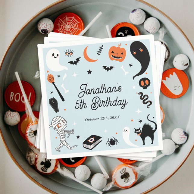 Guardanapo De Papel Festa de aniversário Blue Halloween Boy (Criador carregado)