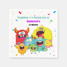 Festa de aniversário Colorida de Monstro Bonito