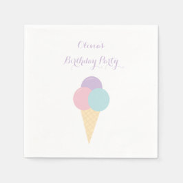 Guardanapo De Papel festa de aniversário colorido do sorvete Colorido 