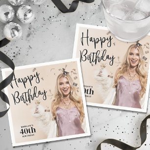 Guardanapo De Papel Festa de Aniversário com Foto Personalizada