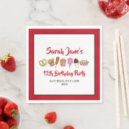 Guardanapo De Papel Festa de aniversário Comida Justa do Circo do Carn