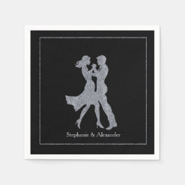 Guardanapo De Papel Festa de aniversário conjunto Adultos Casal pratea