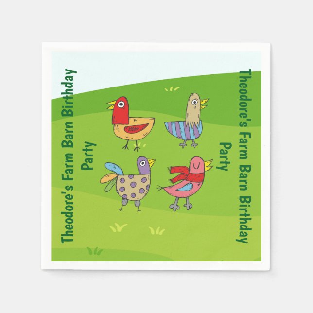 Guardanapo De Papel Festa de aniversário da barra de fazenda (Frente)