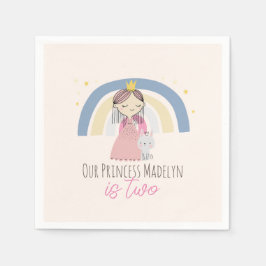 Guardanapo De Papel Festa de aniversário da Princesa Bonita