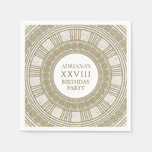 Guardanapo De Papel Festa de Aniversário da Roma Antiga com elementos 