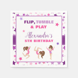 Guardanapo De Papel Festa de aniversário das Estrelas da Gymnastics