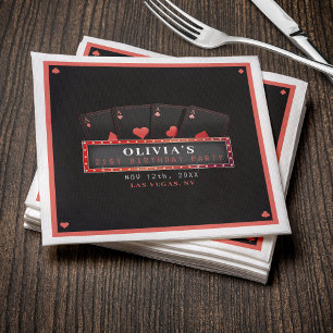 Guardanapo De Papel Festa de aniversário de 21 anos de Ataque Vermelho