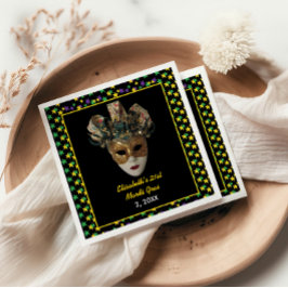 Guardanapo De Papel Festa de aniversário de 21 anos de Máscara de Mard