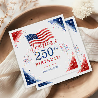 Guardanapo De Papel Festa de Aniversário de 250 anos dos EUA América e