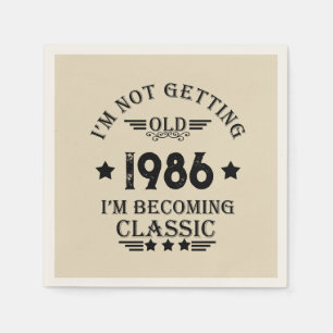 Guardanapo De Papel Festa de aniversário de 35ª safra personalizada