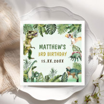 Festa de aniversário de 3 anos de Menino Dinossaur