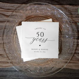 Guardanapo De Papel Festa de Aniversário de 50 Anos de Casamento Elega