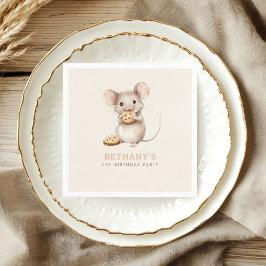 Guardanapo De Papel Festa de aniversário de 5 de Mouse e Cookies Cute