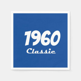 Guardanapo De Papel Festa de Aniversário de 60 anos Clássica de 1960