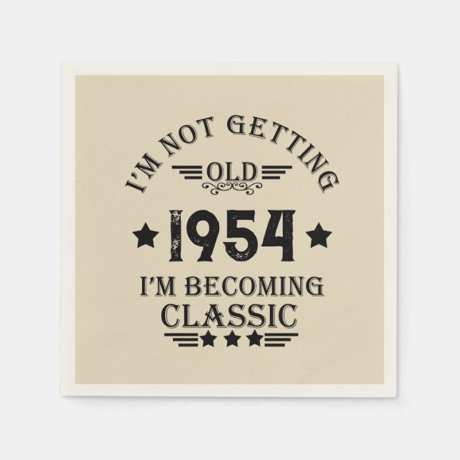 Guardanapo De Papel Festa de aniversário de 70 de setenta dias persona (Frente)