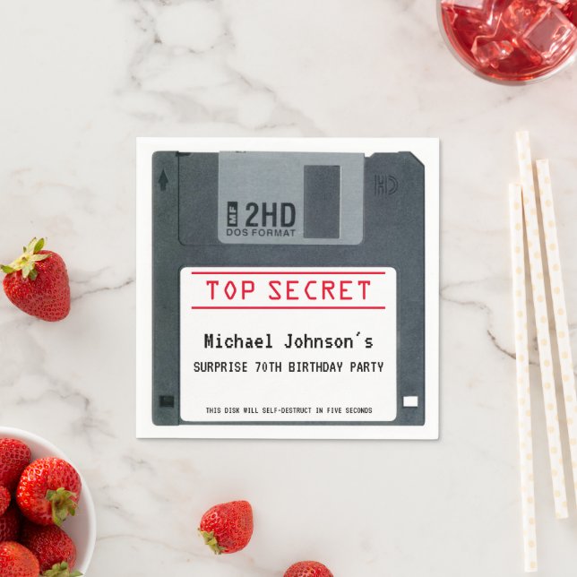 Guardanapo De Papel Festa de aniversário de 70 Secreta Superior do Dis (Insitu)