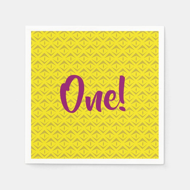 Guardanapo De Papel Festa de aniversário de abacaxi (Frente)