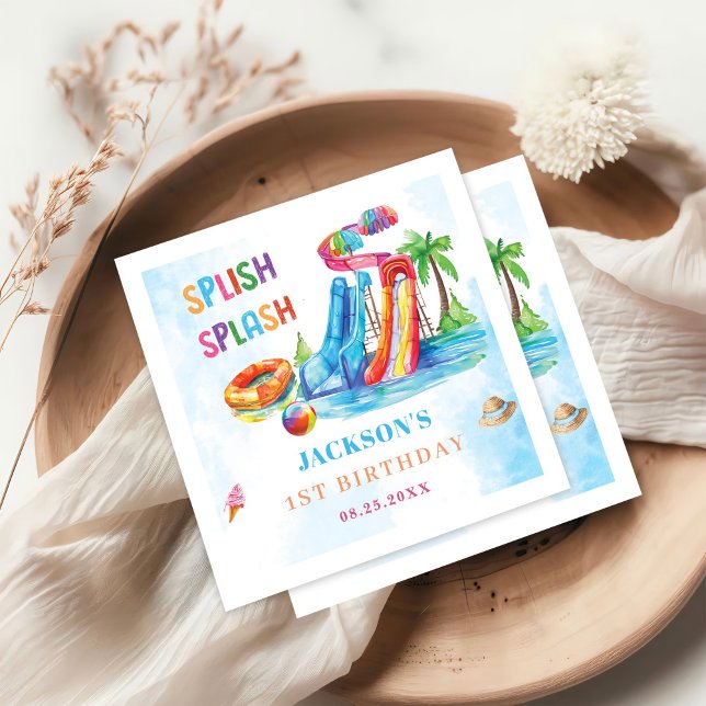 Guardanapo De Papel Festa de aniversário de abertura do deslizamento d (Criador carregado)