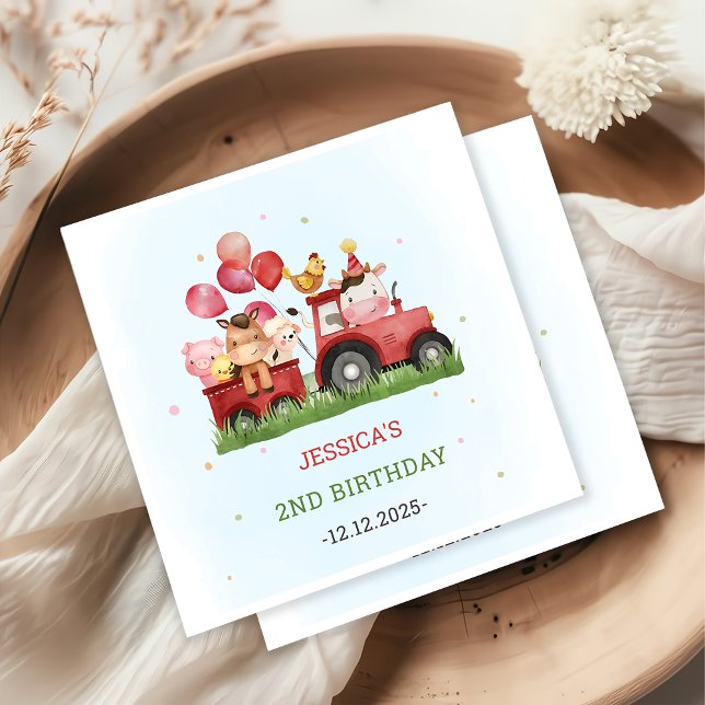 Guardanapo De Papel Festa de aniversário de animais de criação (Criador carregado)