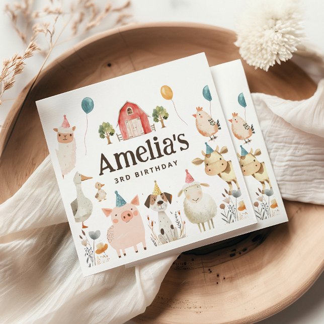 Guardanapo De Papel Festa de aniversário de animais de criação corcund (Criador carregado)