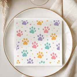 Guardanapo De Papel Festa de Aniversário de Cachorrinho com Pegada Col