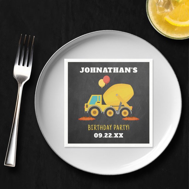 Guardanapo De Papel Festa de aniversário de construção (Criador carregado)