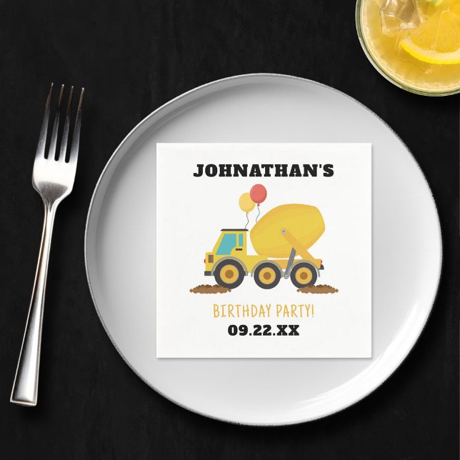 Guardanapo De Papel Festa de aniversário de construção (Criador carregado)