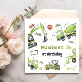 Guardanapo De Papel Festa de aniversário de Construção Obrigado