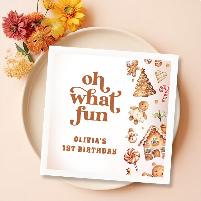 Guardanapo De Papel Festa de aniversário de Cookies no Natal de invern (Criador carregado)