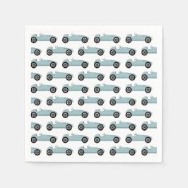 Guardanapo De Papel Festa de aniversário de Corrida Azul do Carro