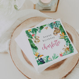 Guardanapo De Papel Festa de Aniversário de criança de Animais Selvage