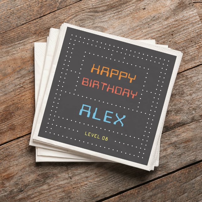 Guardanapo De Papel Festa de Aniversário de criança de Jogo de Arcade  (Criador carregado)