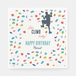 Guardanapo De Papel Festa de Aniversário de criança de Pedra Escalada