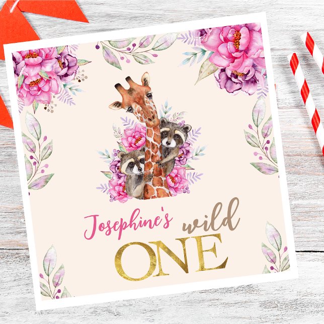 Guardanapo De Papel Festa de aniversário de criança selvagem de um saf (Criador carregado)