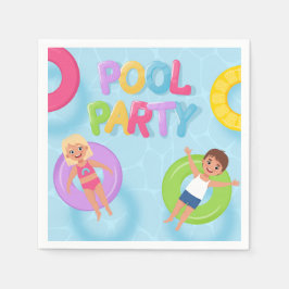 Guardanapo De Papel Festa de Aniversário de Crianças na Piscina Splash