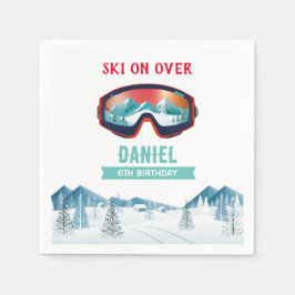 Guardanapo De Papel Festa de aniversário de esqui Slopes Ski Snowboard