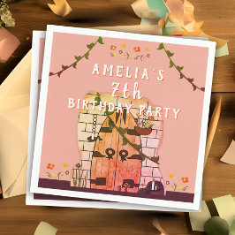 Guardanapo De Papel Festa de aniversário de Flor da Porta de Leite