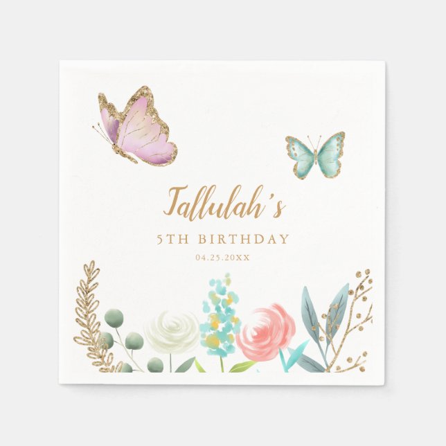 Guardanapo De Papel Festa de aniversário de Garden Girl (Frente)