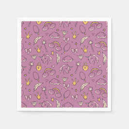 Guardanapo De Papel Festa de aniversário de Garota do Castelo da Princ