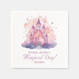 Guardanapo De Papel Festa de aniversário de Garota do Castelo da Princ