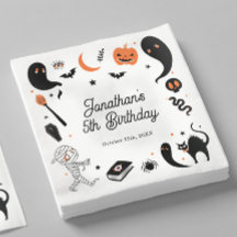 Festa de Aniversário de Halloween Laranja Preto pa