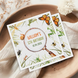 Guardanapo De Papel Festa de Aniversário de Insetos da Natureza