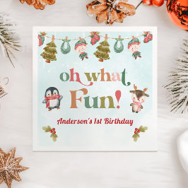 Guardanapo De Papel Festa de aniversário de inverno de Natal