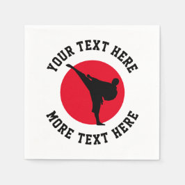 Guardanapo De Papel Festa de aniversário de karatê de criança de artes