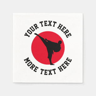 Guardanapo De Papel Festa de aniversário de karatê de criança de artes