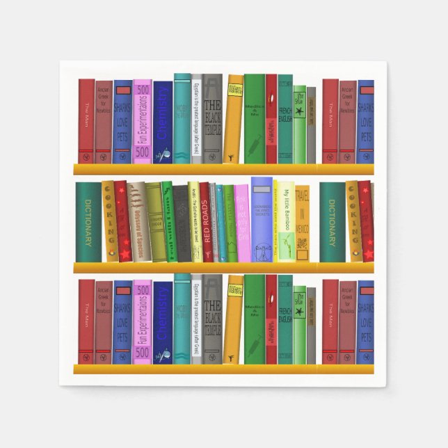 Guardanapo De Papel Festa de aniversário de livros (Frente)