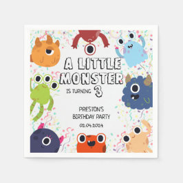 Guardanapo De Papel Festa de aniversário de Monstro Bonito para Todas