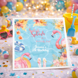 Guardanapo De Papel Festa de aniversário de piscina de verão do Havaí