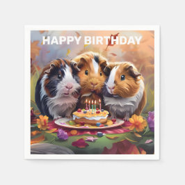 Guardanapo De Papel Festa de aniversário de porcos-guineenses